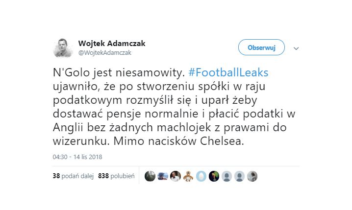 To pokazuje UCZCIWOŚĆ N’Golo Kante!